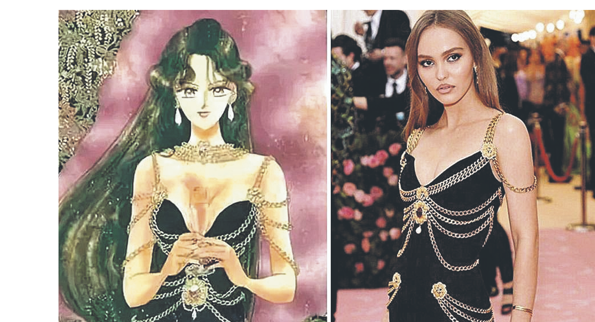 Este modelo de Chanel vintage que luce Lily Ross Depp aparecía en los años 90 en 'Sailor Moon'.