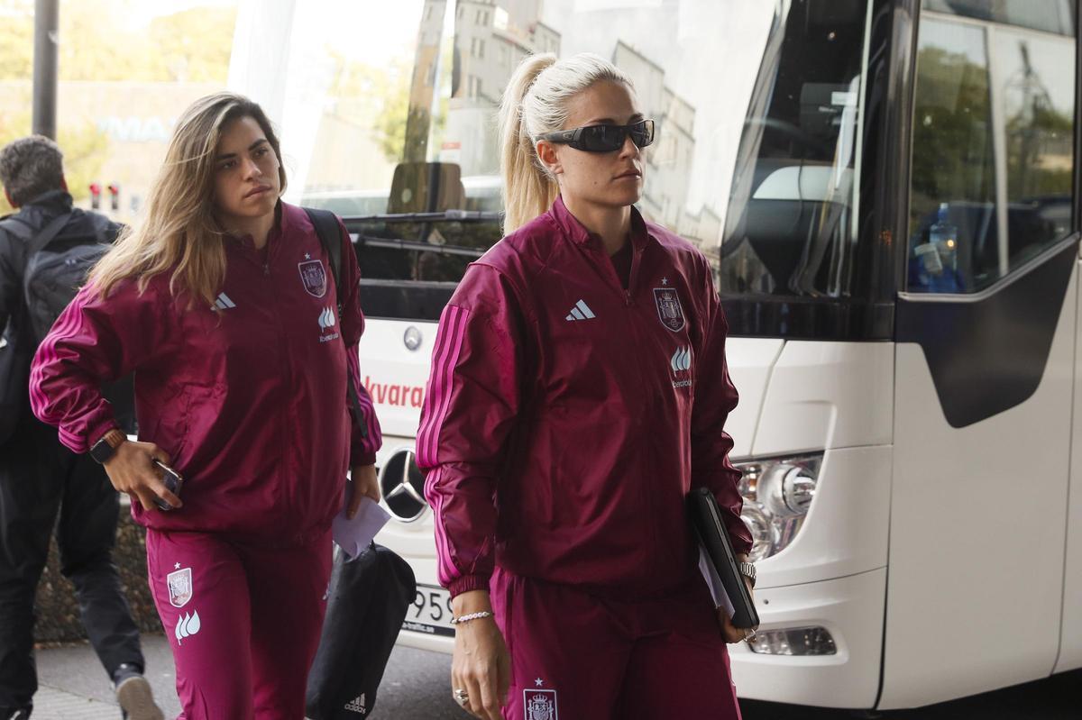 Misa Rodríguez y Alexia Putellas en la última concentración de España. Misa Rodríguez y Alexia Putellas en la última concentración de España.