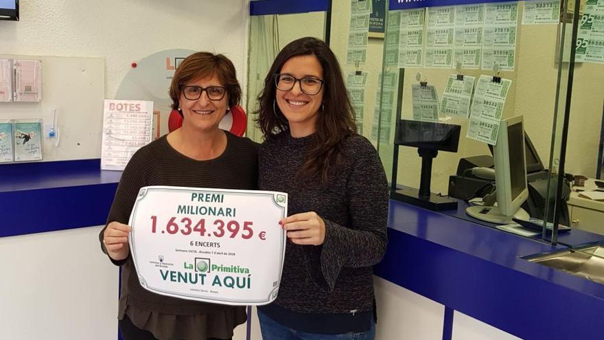 Loteria Serra de Roses reparteix 1.634.395,80 euros a la Primitiva