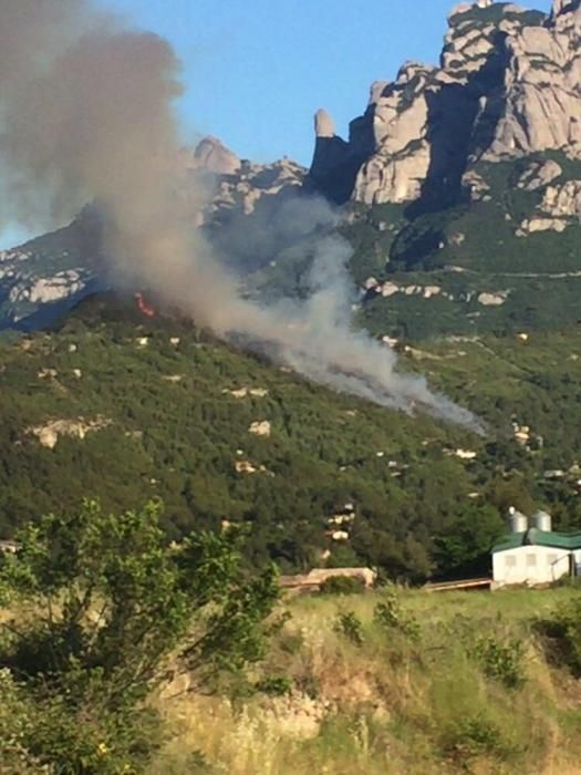 Incendi forestal a Marganell