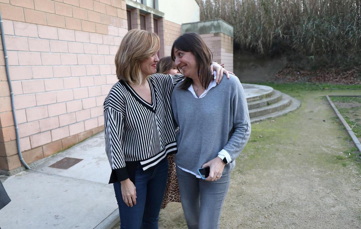 Pilar Alegría y Lola Ranera, en una imagen de archivo de 2020 en Zaragoza.