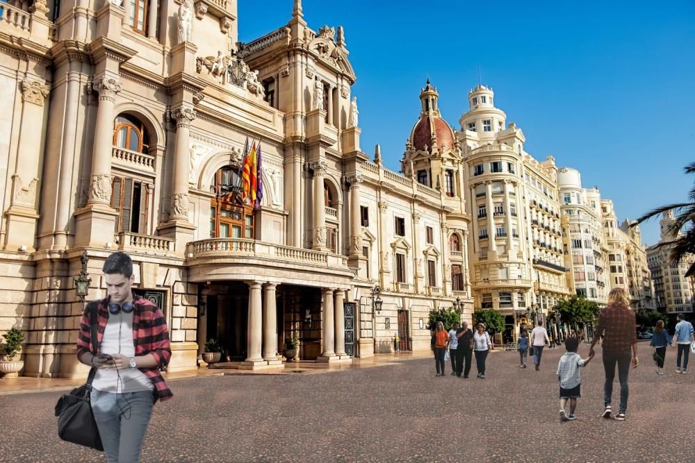 Así será el nuevo suelo de la Plaza del Ayuntamiento