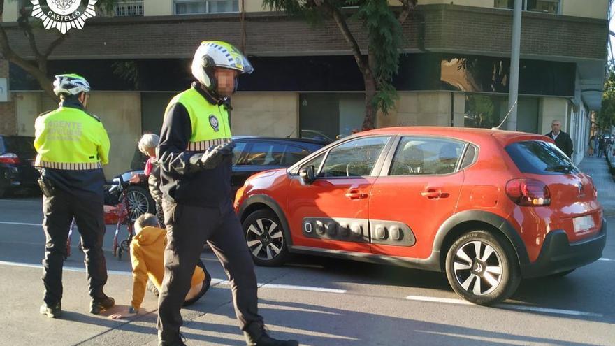 Tres peatones heridos por el golpe de un coche en la calle Císcar de Castelló