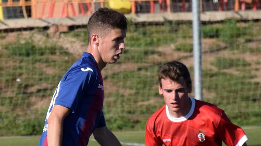 Sergi Vilalta en un partit d&#039;aquesta temporada amb el Santpedor