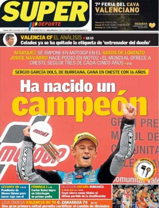 Las portadas del día en la prensa deportiva