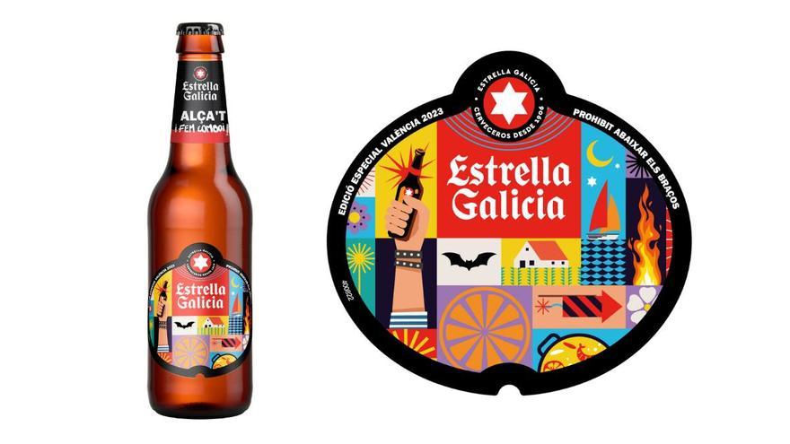 Las señas de identidad valencianas visten las botellas de Estrella Galicia