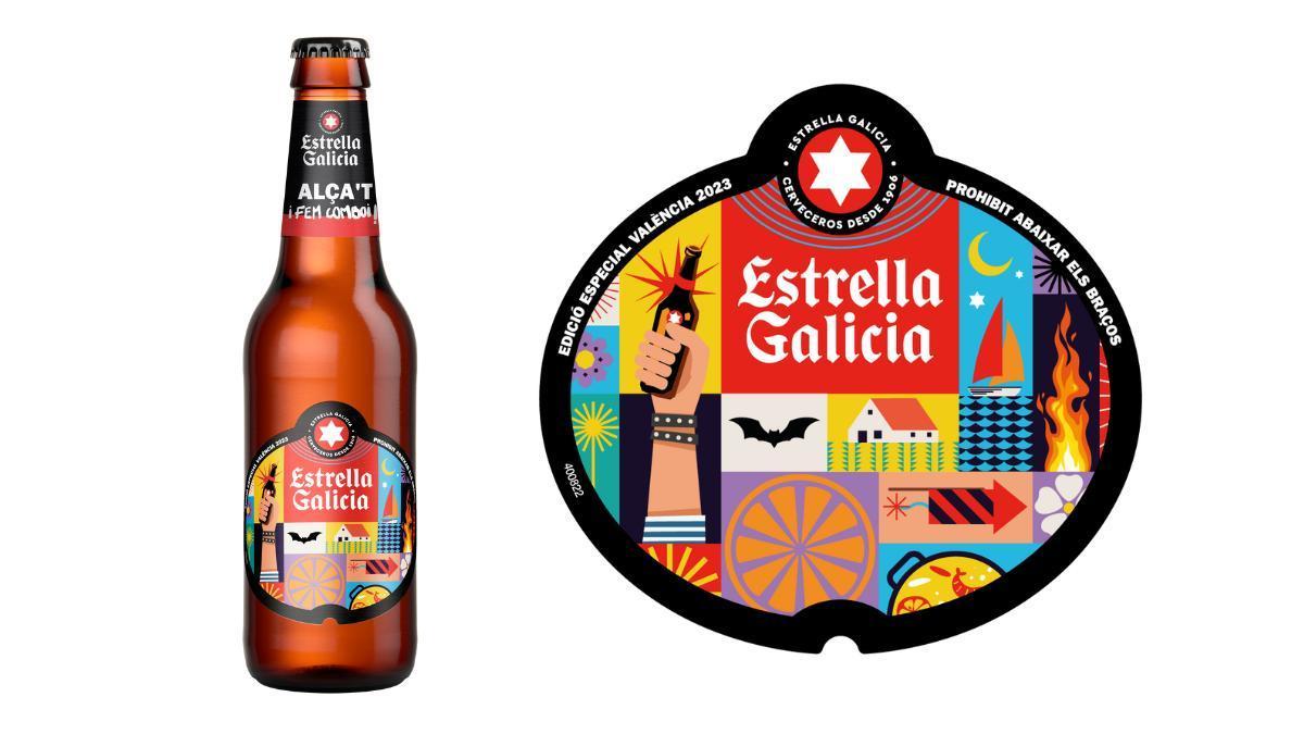 Edición Especial de Estrella Galicia que rinde homenaje a las señas de identidad valencianas.