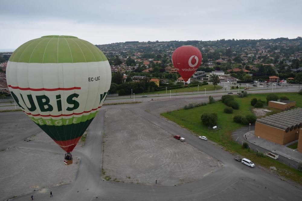 La vistas de Gijón desde la regata del festival de globos aerostáticos de 2017.