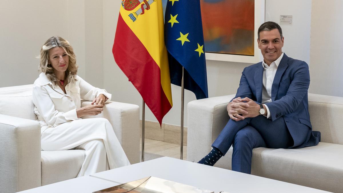 Sánchez y Díaz pactan las nuevas medidas anticrisis.