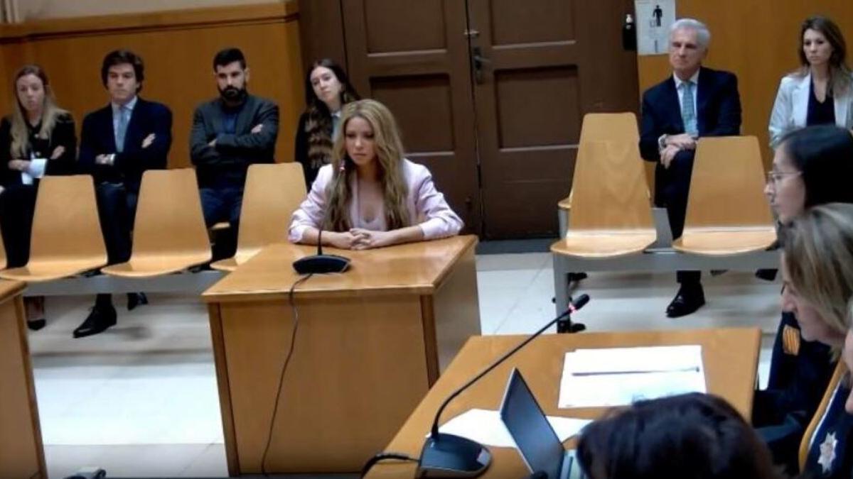 Shakira en su comparecencia judicial