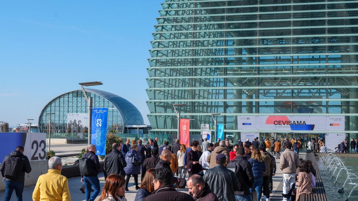 Entrada de Feria Valencia en la edición de Cevisama del 2023.