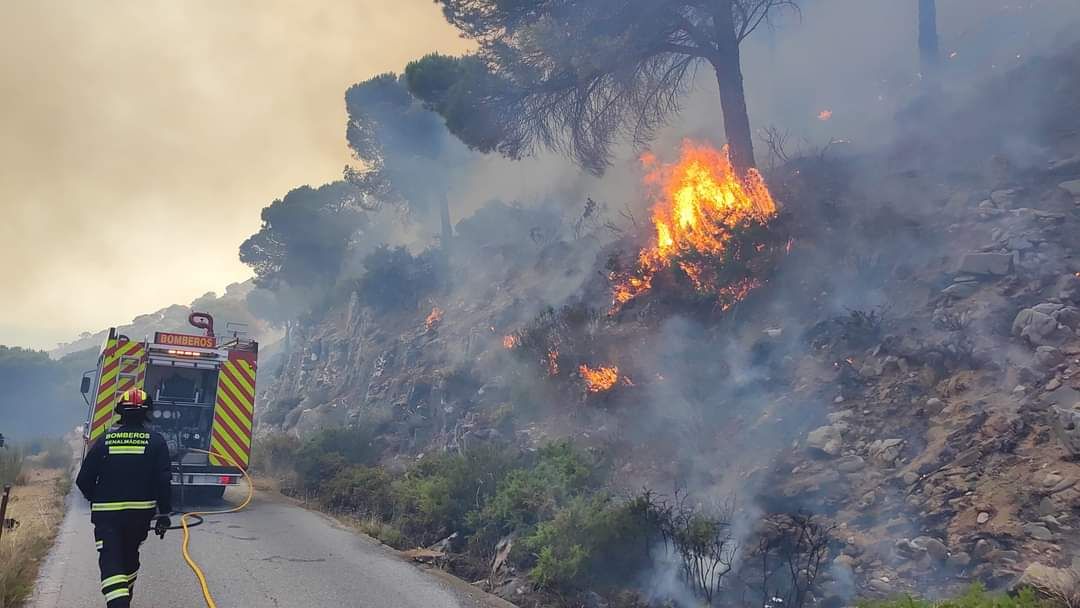 Imágenes del incendio en la Sierra de Mijas