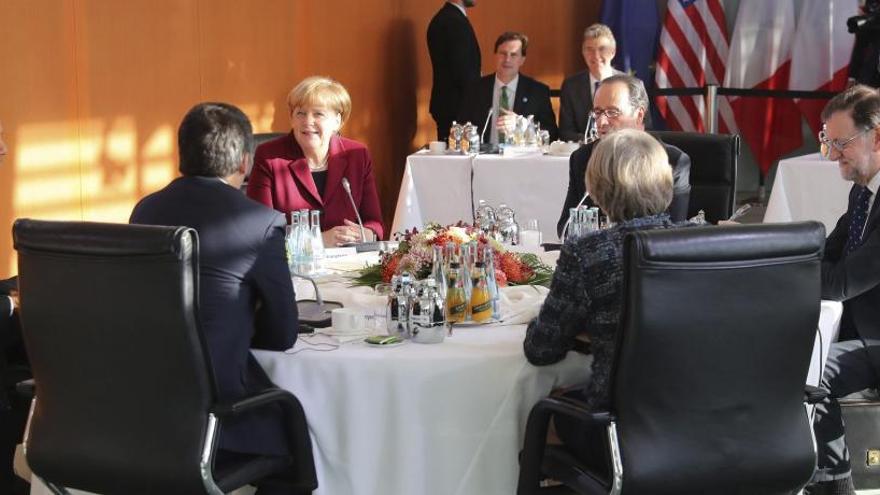 Merkel, Rajoy, Hollande, May y Renzi se reúnen con Obama.