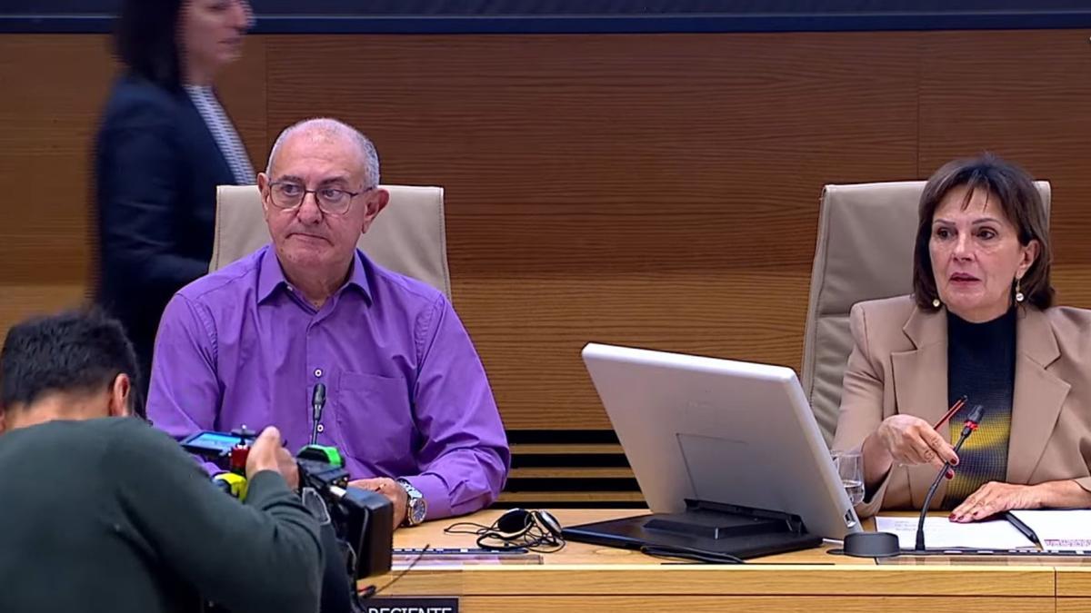 Ernesto Martínez en la Comisión del Congreso de la dana