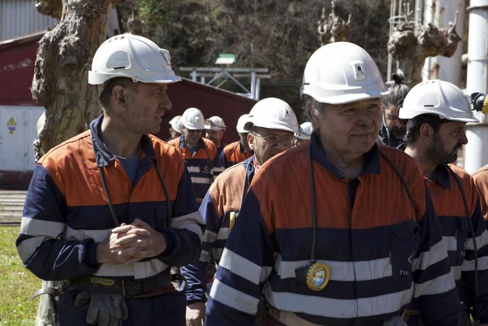 Visita al Pozu Sotón del Colegio de Ingenieros Superiores de Minas, Escuela de Ingeniería de Minas y olegia de Ingenieros Técnicos de Minas