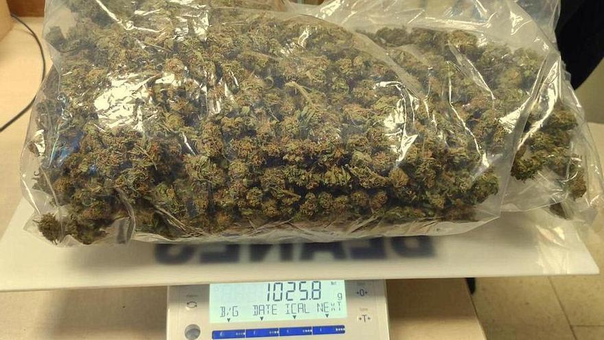 Els aturen per una infracció de trànsit a Blanes i els troben un quilo de cabdells de marihuana