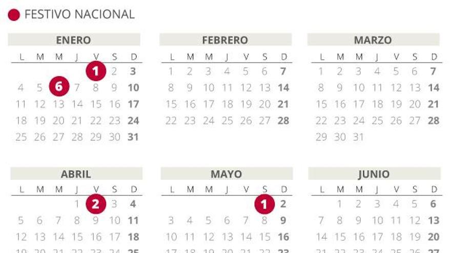 Calendario laboral de España del 2021 (con todos los festivos)