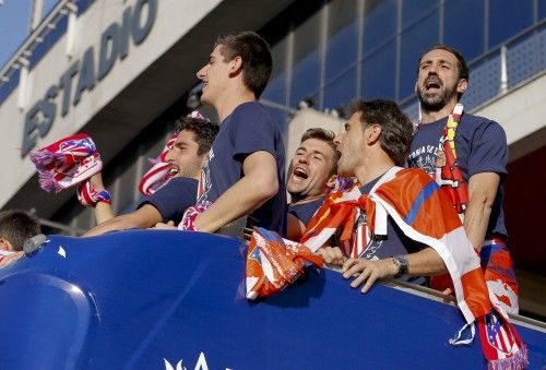 El Atlético celebra el título de Liga en Madrid