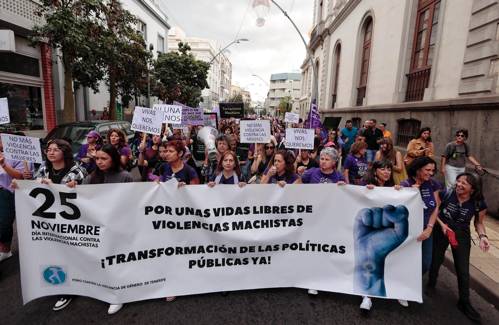 Manifestación por el 25N en Tenerife