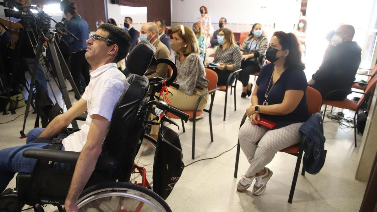 Asistentes esta mañana al acto organizadopor Acpacys por el Día Mundial de la Parálisis Cerebral