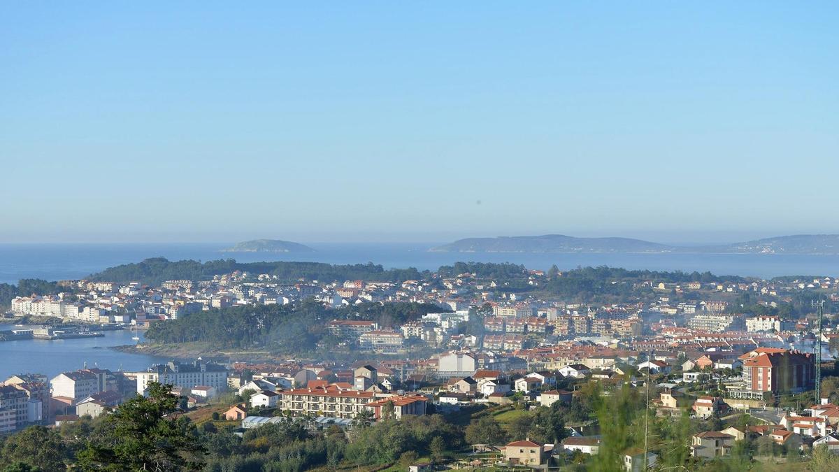 Vista general de Sanxenxo y Portonovo