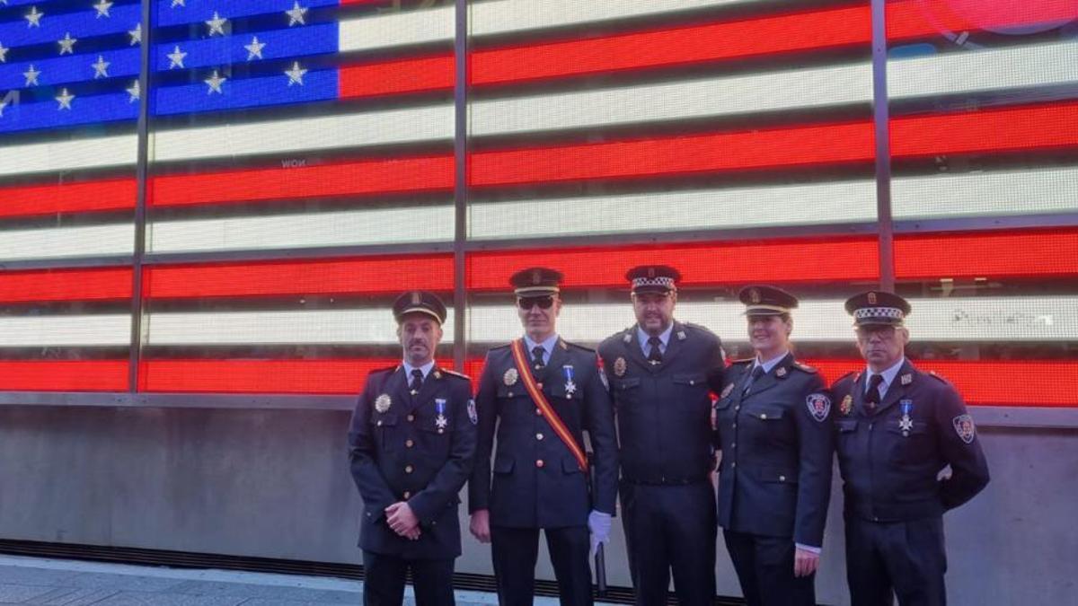 Agentes de Murcia participaban recientemente en el desfile del ‘Columbus Day’ por la 5ª Avenida.