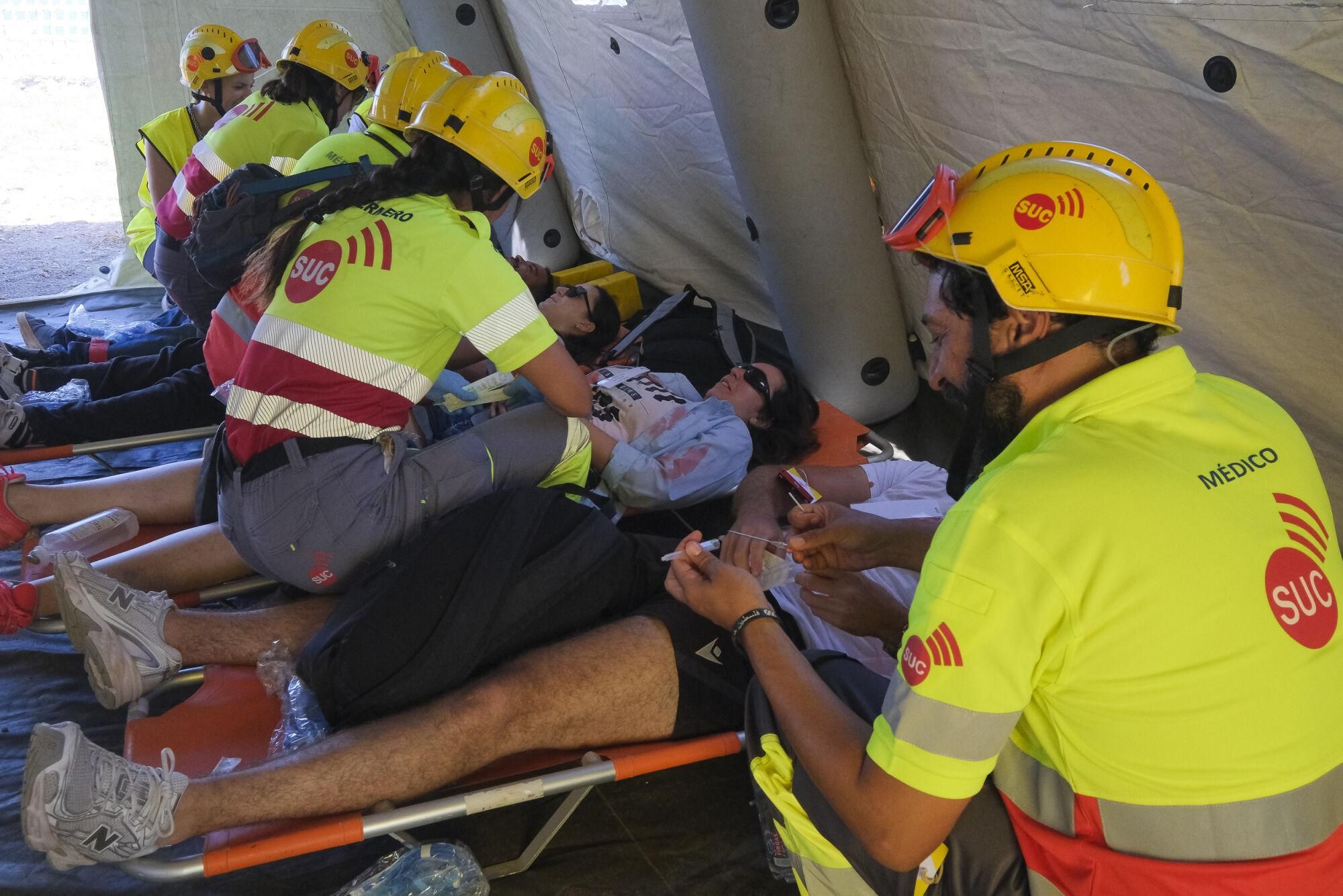 Ejercicio Canasar 2025: simulacro de accidente aéreo en Mogán