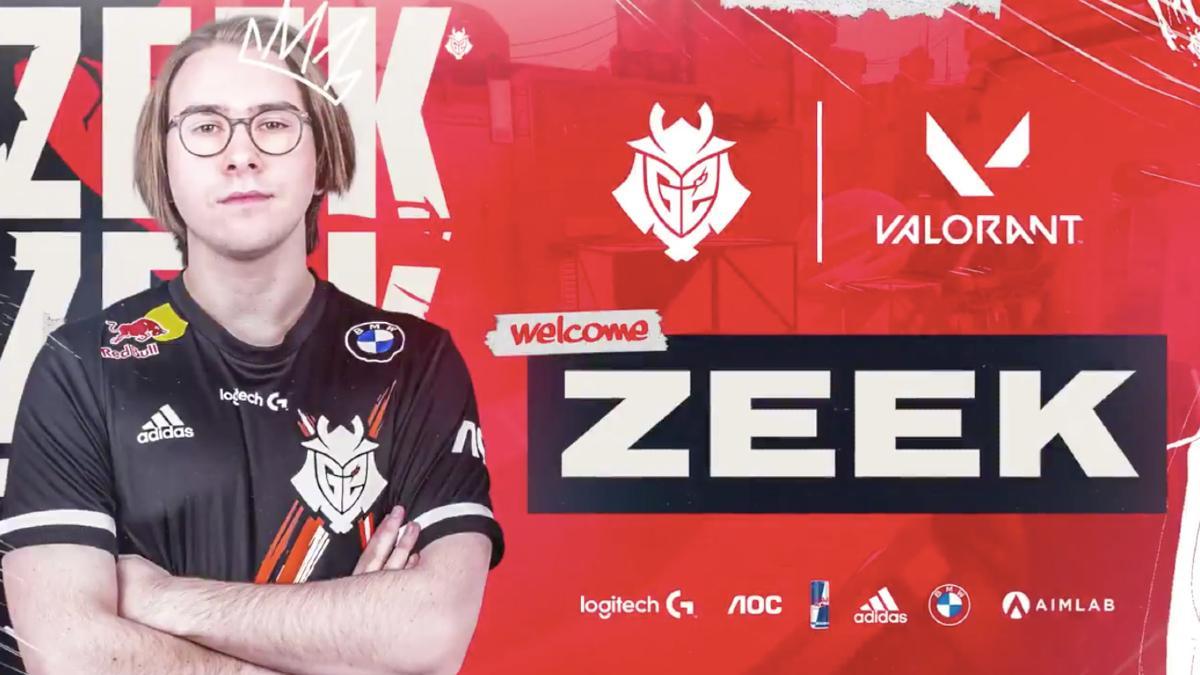 Zeek, nuevo jugador de G2 VALORANT