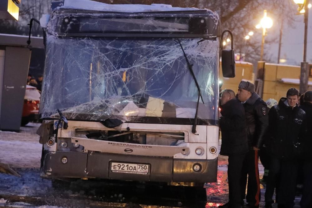 Atropello múltiple mortal de un autobús en Moscú
