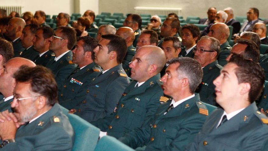 Los agentes, en el acto conmemorativo celebrado hoy