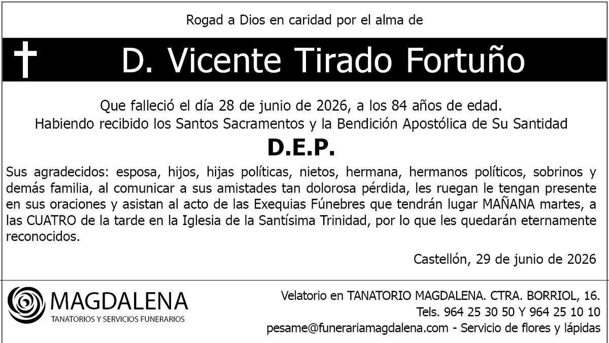 D. Vicente Tirado Fortuño