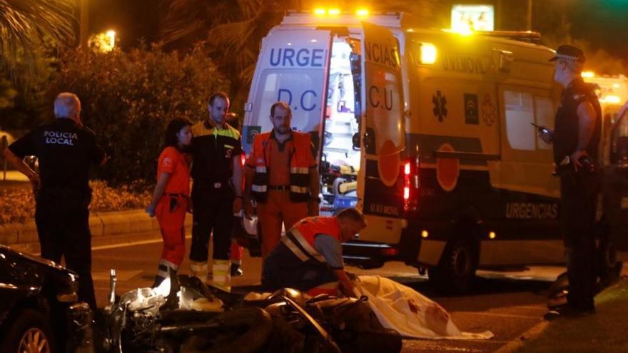 Un motorista muere en un accidente en la avenida de Barcelona