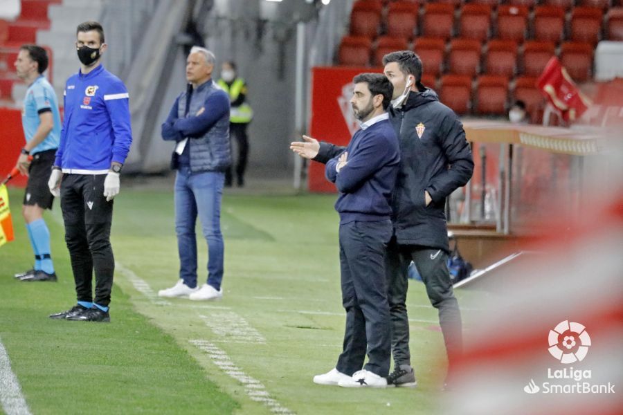 Partido de la Liga Smartbank entre el Sporting y el Málaga CF