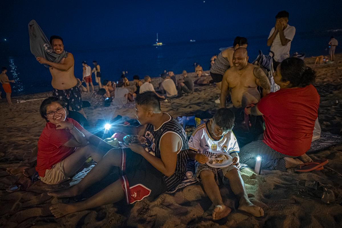 Baños contra la noche infernal en Barcelona