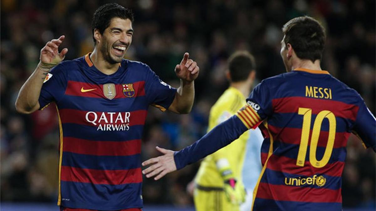 Suárez y Messi, nuevamente pareja atacante del Barça junto a Neymar
