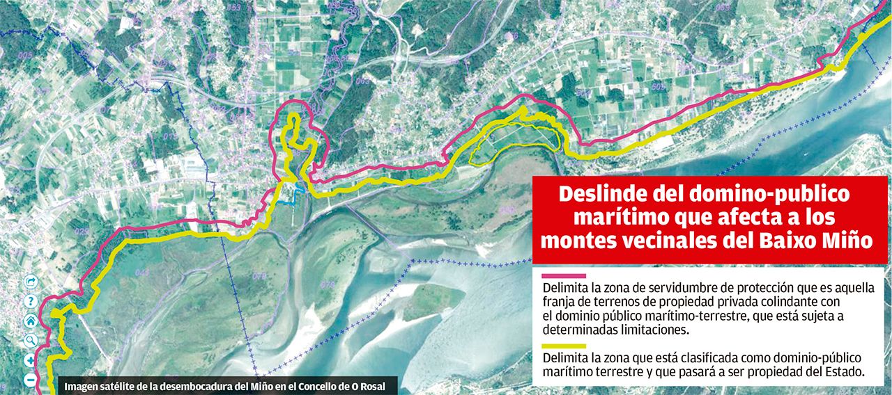 Mapa de deslindes en O Rosal