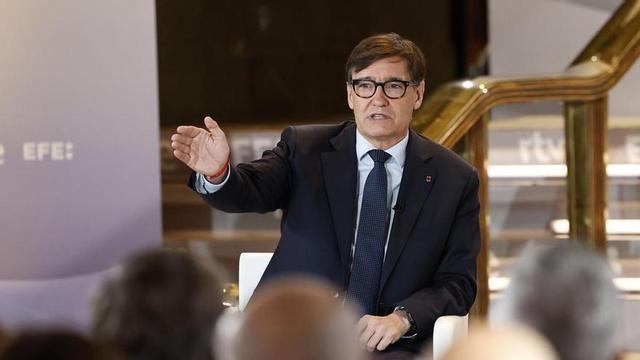 El president de la Generalitat, Salvador Illa, aquest dilluns durant ‘Los Desayunos’ d’RTVE i l’agència Efe a Madrid.