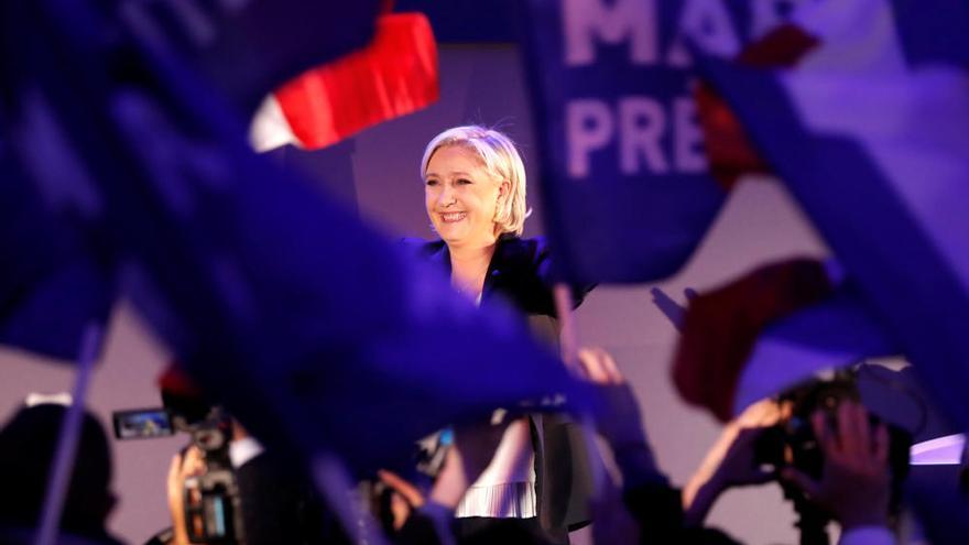 Marine Le Pen celebra el resultado de las elecciones
