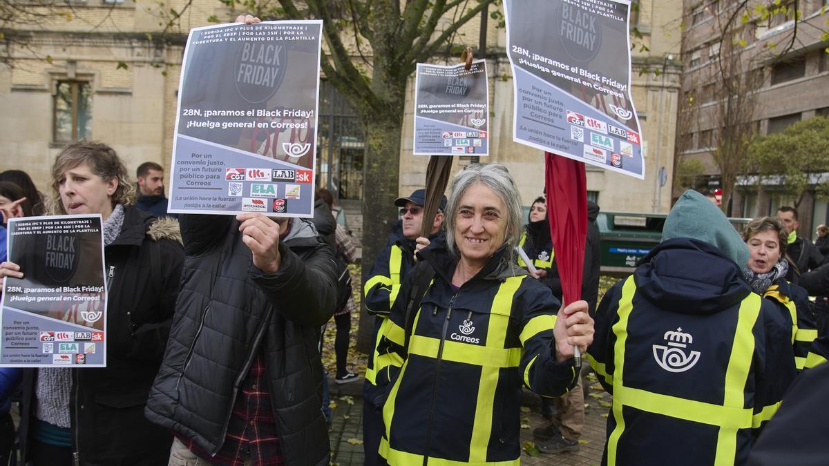 Huelga de los trabajadores de Correos.