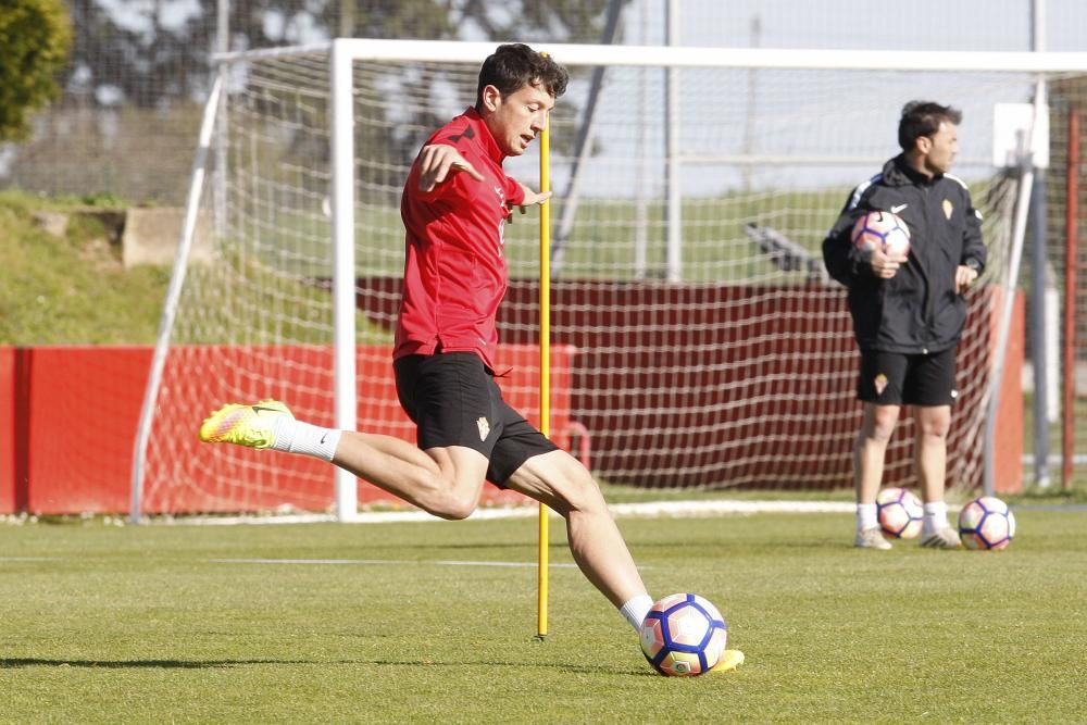 Entrenamiento del Sporting 27/03/2017