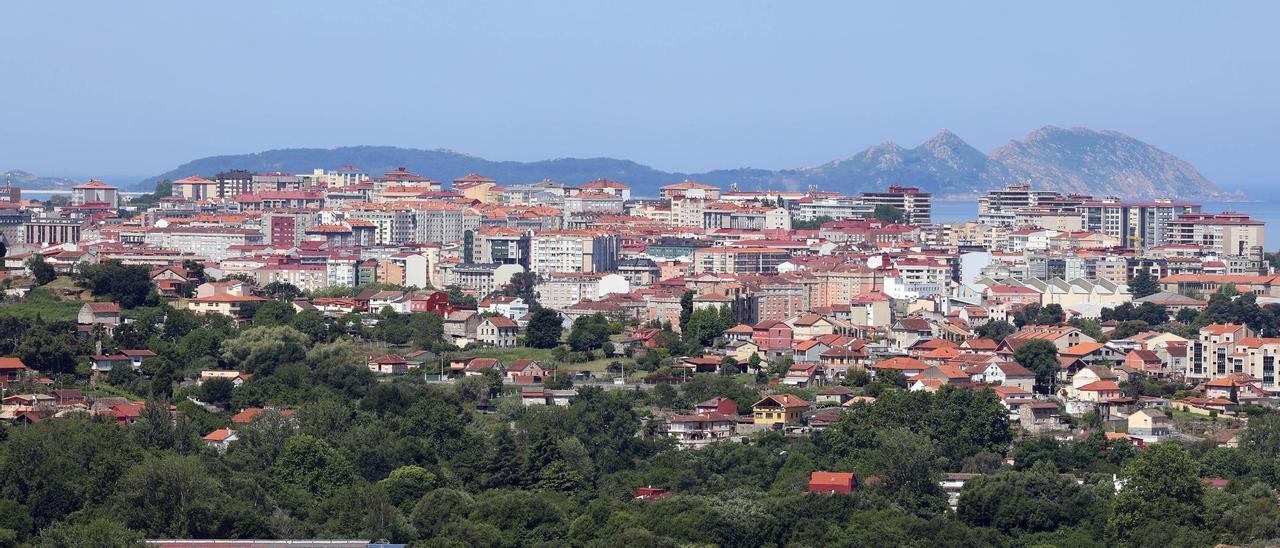 Vista general de parte de la ciudad de Vigo.