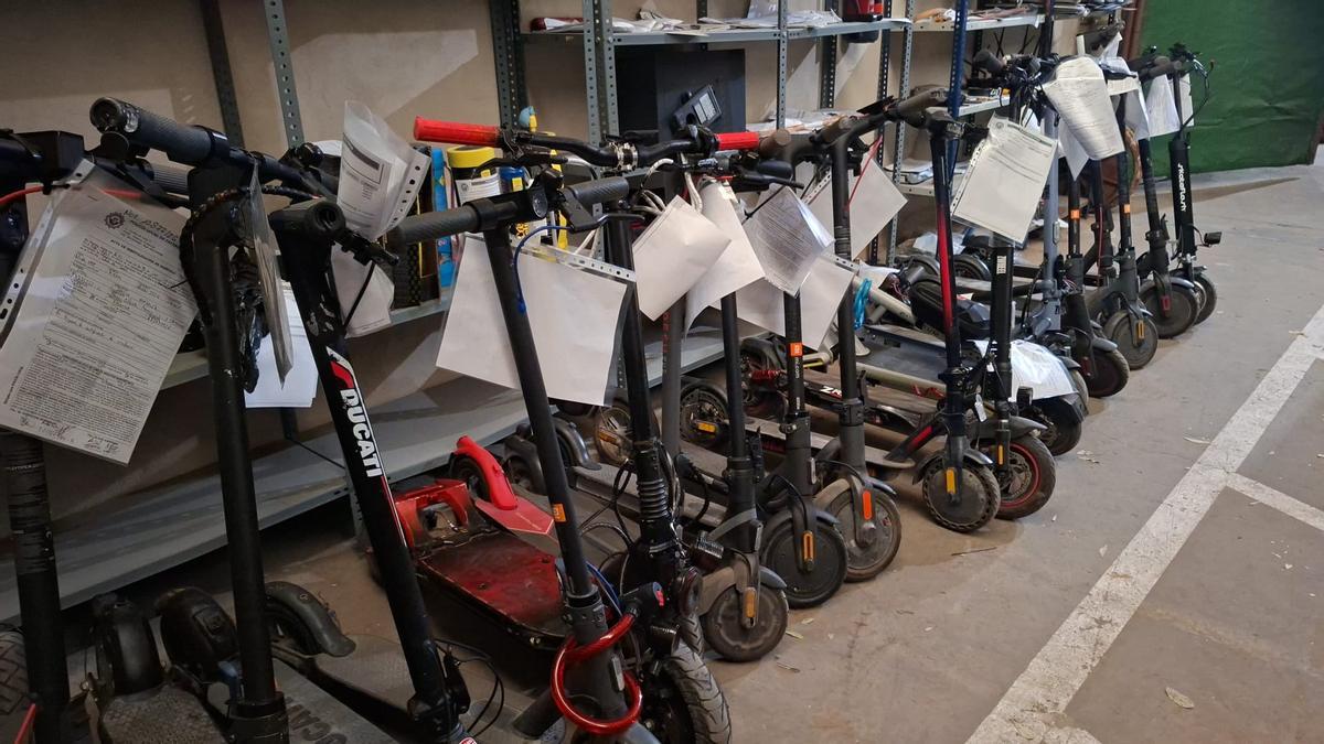 Todos los patinetes eléctricos inmovilizados por incumplir la normativa.