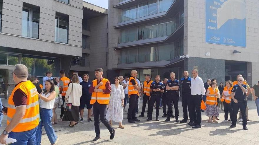 Simulacro en las oficinas del Puerto de Vigo