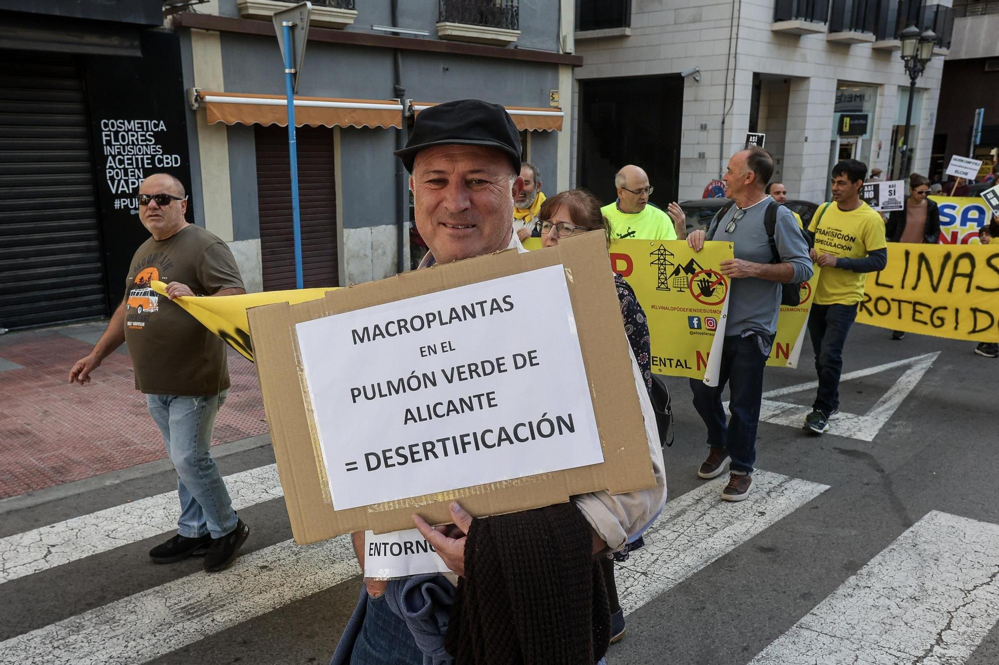 Manifestación contra las plantas solares en la provincia