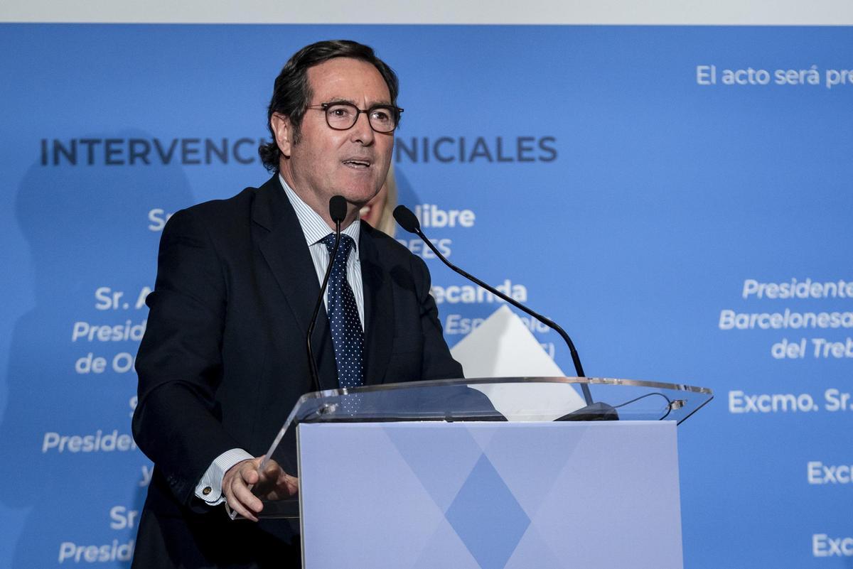 El presidente de la CEOE, Antonio Garamendi.