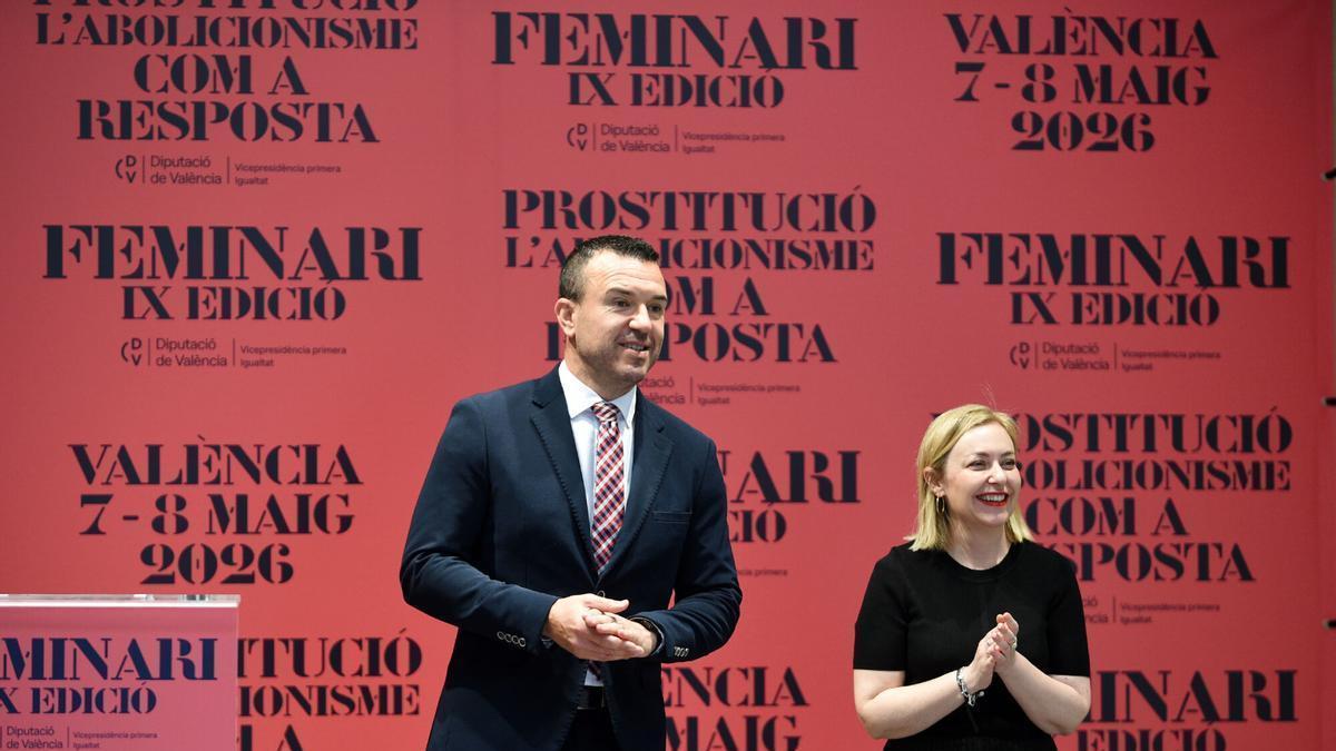 Vicent Mompó y Natàlia Enguix, en el último Feminari.