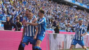 Lucas Pérez celebra el 1-0 ante el Barcelona Atlètic.