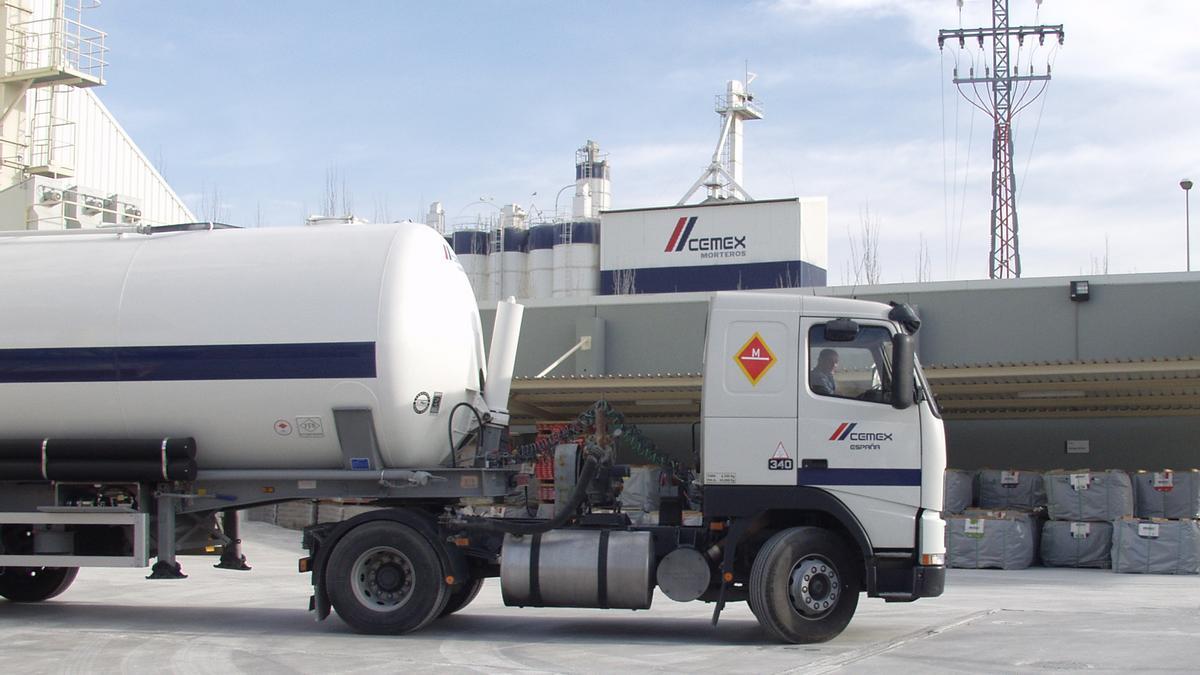 Una de las plantas de mortero de Cemex.