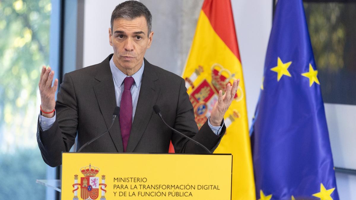 El presidente del Gobierno, Pedro Sánchez, este jueves.