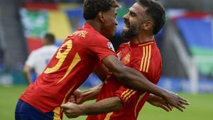 Lamine y Carvajal celebrando un gol ante Croacia